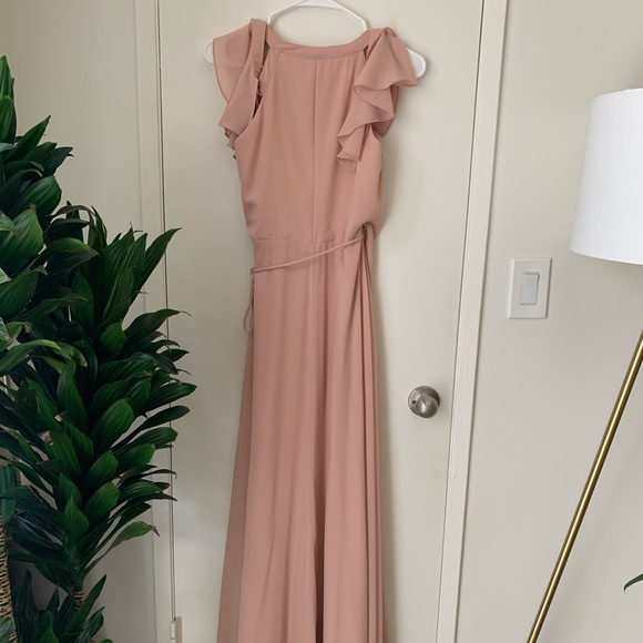 Blush Flowy Dress • Engagement Photo Dress - Picture 2 of 7